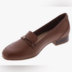 Clarks Collection Women Ultimate Comfort Caramel Juliet Shine Loafers Shoes Sz 8